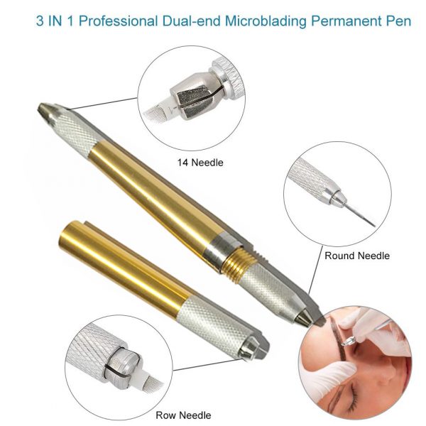 Pinkiou Microblading Pen With Needles Permanent Makeup Pen Machine For Manual Eyebrow Tattoo 5 